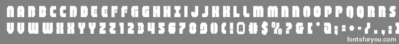 フォントshogunatetitle – 灰色の背景に白い文字
