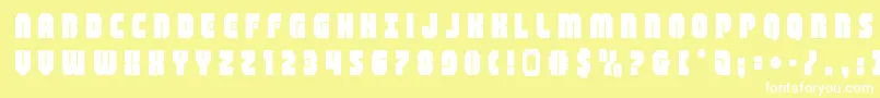 Шрифт shogunatetitle – белые шрифты на жёлтом фоне