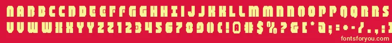 Шрифт shogunatetitle – жёлтые шрифты на красном фоне