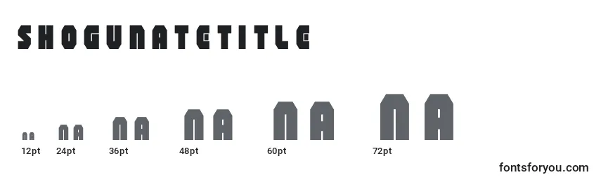 Размеры шрифта Shogunatetitle