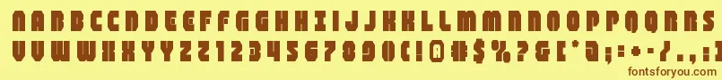 shogunatetitle-fontti – ruskeat fontit keltaisella taustalla