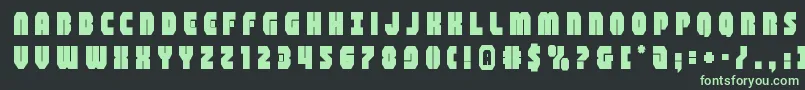 フォントshogunatetitle – 黒い背景に緑の文字