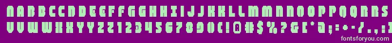 shogunatetitle Font – Green Fonts on Purple Background