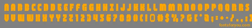 Weitere Informationen zur shogunatetitle-Schriftart shogunatetitle-Schriftart – Orangefarbene Schriften auf grauem Hintergrund