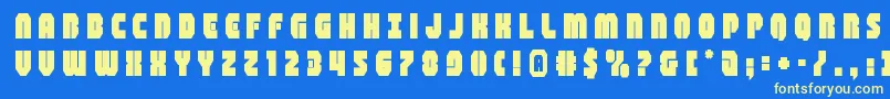 Police shogunatetitle – polices jaunes sur fond bleu