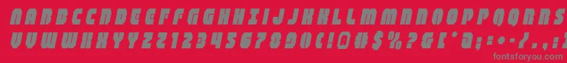 shogunatetitleital Font – Gray Fonts on Red Background