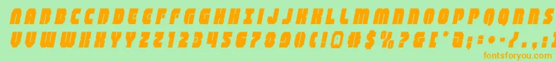 shogunatetitleital Font – Orange Fonts on Green Background