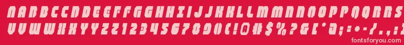 shogunatetitleital Font – Pink Fonts on Red Background