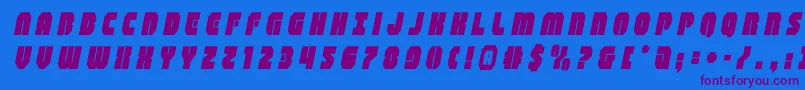 shogunatetitleital Font – Purple Fonts on Blue Background