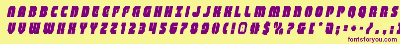 shogunatetitleital Font – Purple Fonts on Yellow Background