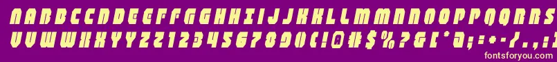 shogunatetitleital Font – Yellow Fonts on Purple Background