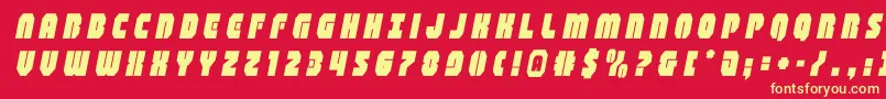 shogunatetitleital Font – Yellow Fonts on Red Background