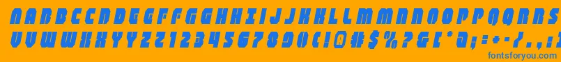 shogunatetitleital Font – Blue Fonts on Orange Background