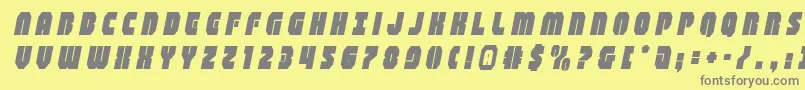 shogunatetitleital Font – Gray Fonts on Yellow Background