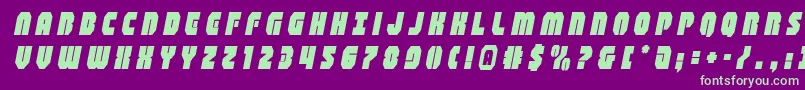 shogunatetitleital Font – Green Fonts on Purple Background