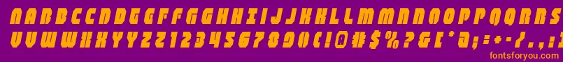 shogunatetitleital Font – Orange Fonts on Purple Background