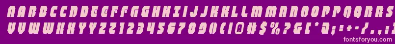 shogunatetitleital Font – Pink Fonts on Purple Background