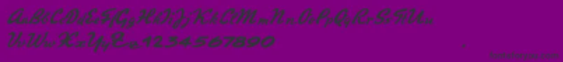 fuente PromotionScript – Fuentes Negras Sobre Fondo Morado