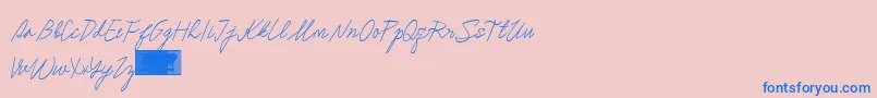 Sholeha Font – Blue Fonts on Pink Background