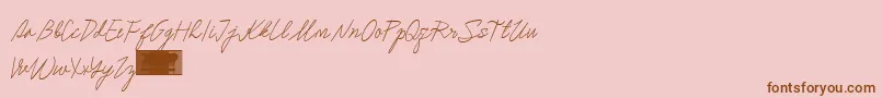 Sholeha-Schriftart – Braune Schriften auf rosa Hintergrund