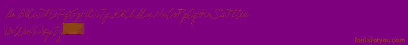 Sholeha-Schriftart – Braune Schriften auf violettem Hintergrund