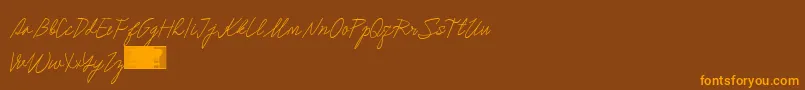 Sholeha Font – Orange Fonts on Brown Background