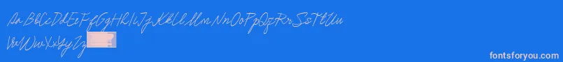 Sholeha-Schriftart – Rosa Schriften auf blauem Hintergrund