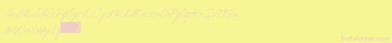 Шрифт Sholeha – розовые шрифты на жёлтом фоне