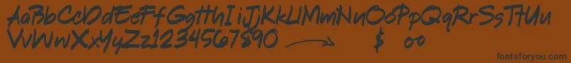 ShookenDemo Font – Black Fonts on Brown Background