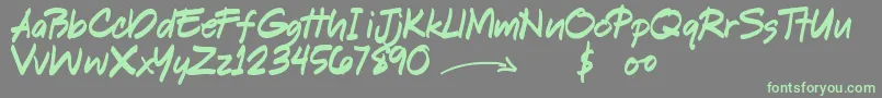 ShookenDemo Font – Green Fonts on Gray Background