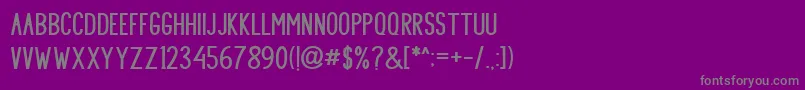 SHOOTING Font – Gray Fonts on Purple Background