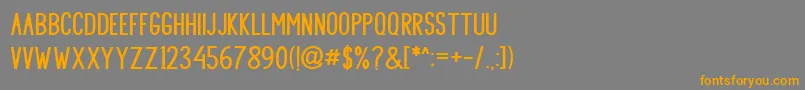 SHOOTING Font – Orange Fonts on Gray Background