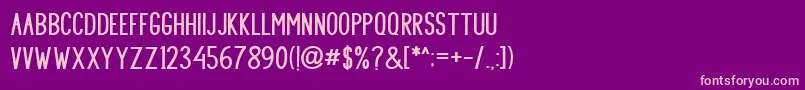 SHOOTING Font – Pink Fonts on Purple Background
