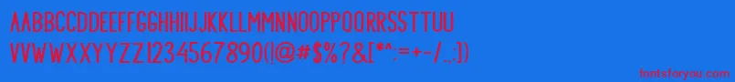 SHOOTING Font – Red Fonts on Blue Background
