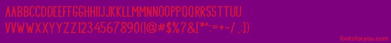 SHOOTING Font – Red Fonts on Purple Background