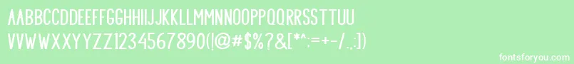 SHOOTING Font – White Fonts on Green Background