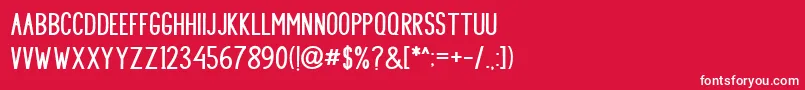 SHOOTING Font – White Fonts on Red Background