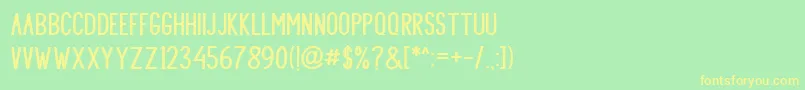 SHOOTING Font – Yellow Fonts on Green Background