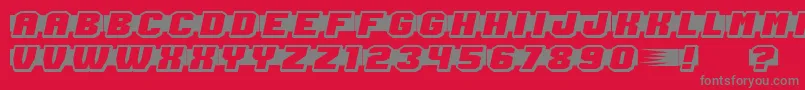 ShoottoKill Font – Gray Fonts on Red Background