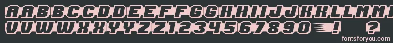 フォントShoottoKill – 黒い背景にピンクのフォント