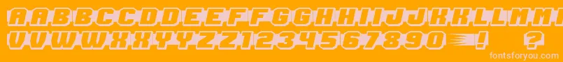 ShoottoKill-Schriftart – Rosa Schriften auf orangefarbenem Hintergrund