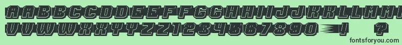 ShoottoKillFilled Font – Black Fonts on Green Background