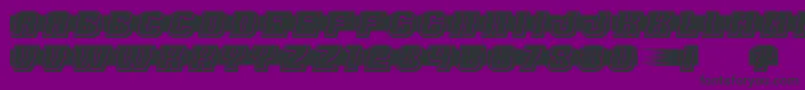 ShoottoKillFilled-fontti – mustat fontit violetilla taustalla