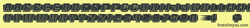ShoottoKillFilled Font – Black Fonts on Yellow Background