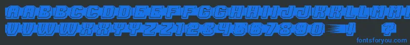 ShoottoKillFilled Font – Blue Fonts on Black Background