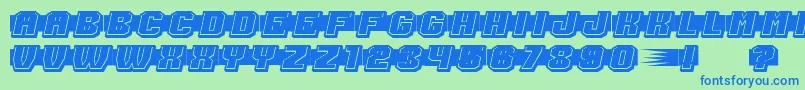 ShoottoKillFilled Font – Blue Fonts on Green Background