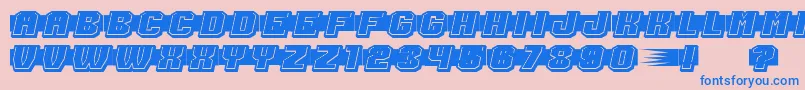 ShoottoKillFilled Font – Blue Fonts on Pink Background