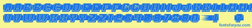 ShoottoKillFilled Font – Blue Fonts on Yellow Background