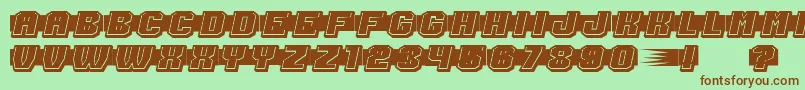 ShoottoKillFilled Font – Brown Fonts on Green Background