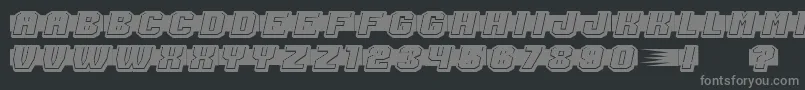 ShoottoKillFilled Font – Gray Fonts on Black Background